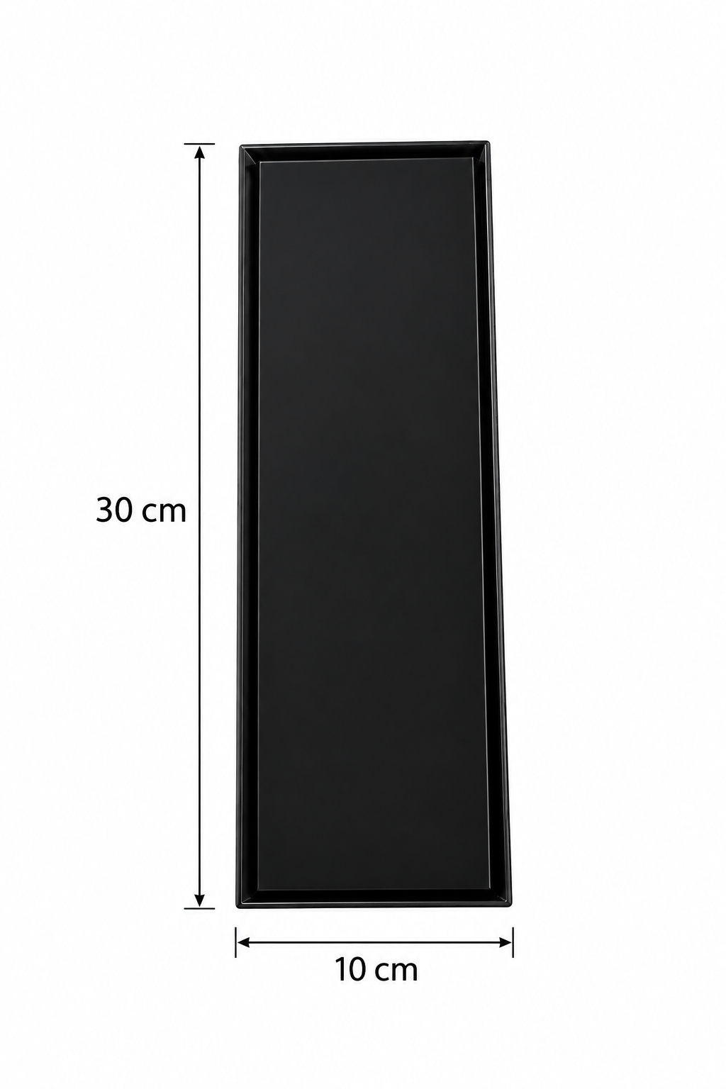 Rejilla de Desagüe en Acero Inoxidable Negro 30 x 10 cm para Baño