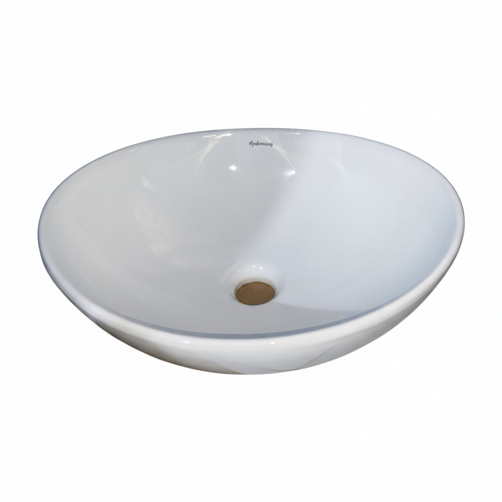 lavamanos ovalado 41x34 blanco con griferia